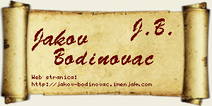 Jakov Bodinovac vizit kartica